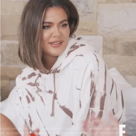 GOOD AMERICAN Cool Crop Hoodie Tie Dye Lilac - Picture 4 of 10